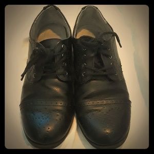 Black oxford shoes